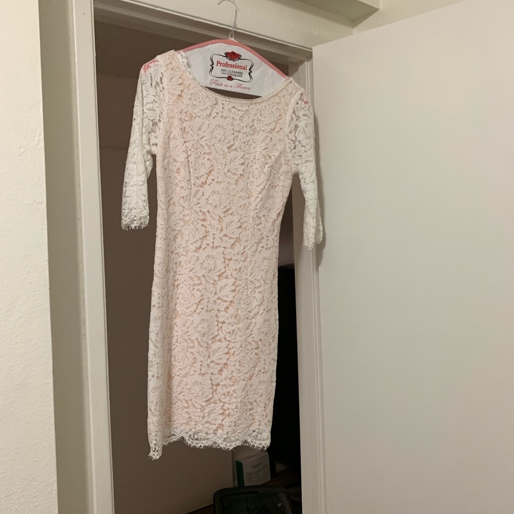 Vici White Lace Midi Dress